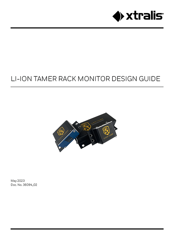 XTRALIS LI-ION TAMER RACK MONITOR DESIGN GUIDE - Opens in new tab